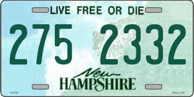 NH license plate 2752332