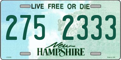 NH license plate 2752333