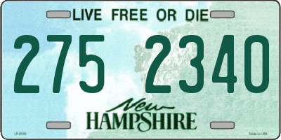 NH license plate 2752340
