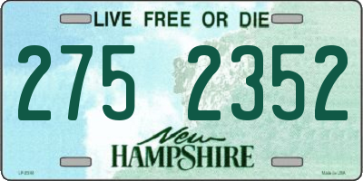 NH license plate 2752352