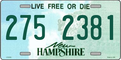 NH license plate 2752381