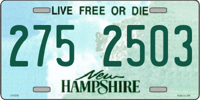 NH license plate 2752503