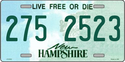 NH license plate 2752523