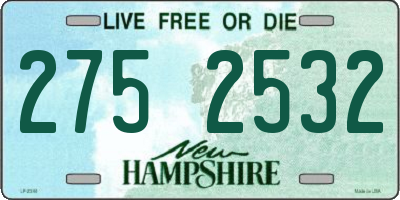 NH license plate 2752532