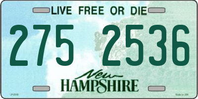 NH license plate 2752536