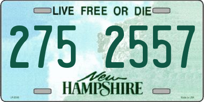 NH license plate 2752557