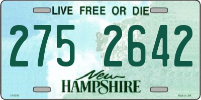 NH license plate 2752642