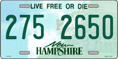 NH license plate 2752650