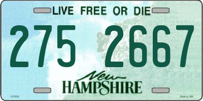 NH license plate 2752667