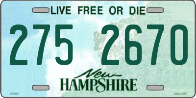 NH license plate 2752670