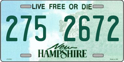 NH license plate 2752672