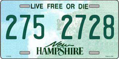NH license plate 2752728