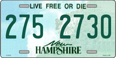 NH license plate 2752730