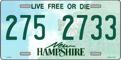 NH license plate 2752733