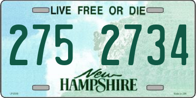 NH license plate 2752734
