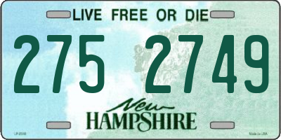 NH license plate 2752749