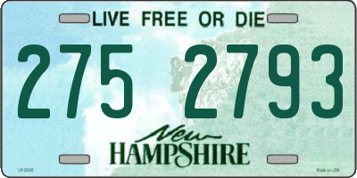 NH license plate 2752793