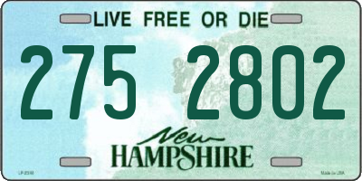 NH license plate 2752802