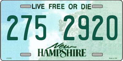 NH license plate 2752920
