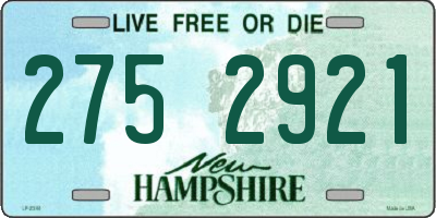 NH license plate 2752921