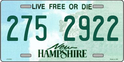 NH license plate 2752922