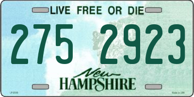 NH license plate 2752923