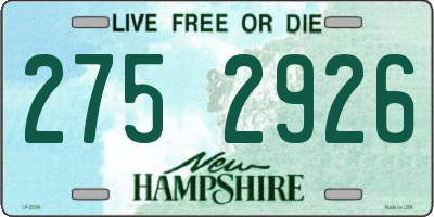 NH license plate 2752926