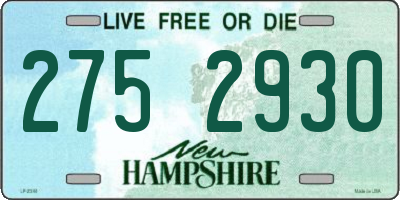 NH license plate 2752930