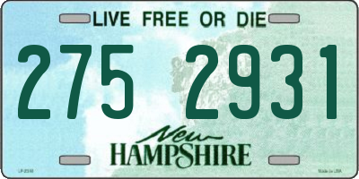 NH license plate 2752931