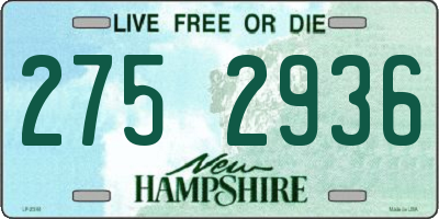 NH license plate 2752936