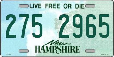 NH license plate 2752965