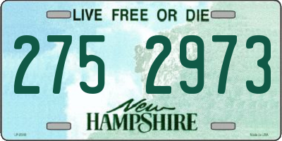 NH license plate 2752973