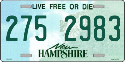 NH license plate 2752983