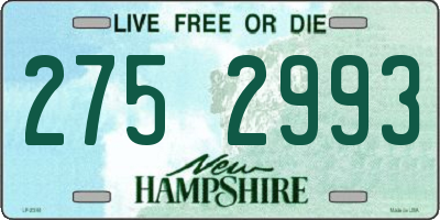 NH license plate 2752993