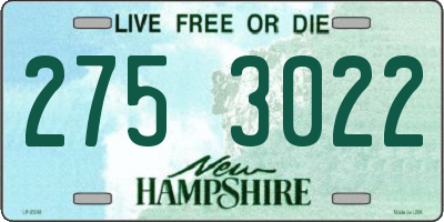 NH license plate 2753022