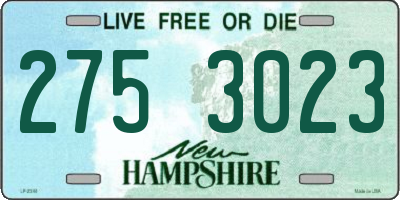 NH license plate 2753023