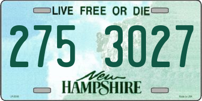 NH license plate 2753027