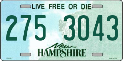 NH license plate 2753043