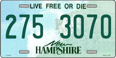 NH license plate 2753070