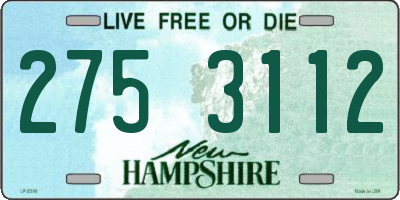 NH license plate 2753112