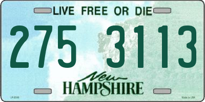 NH license plate 2753113