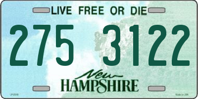 NH license plate 2753122
