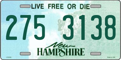 NH license plate 2753138