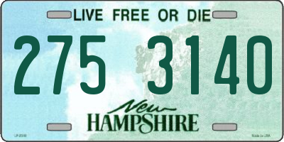 NH license plate 2753140