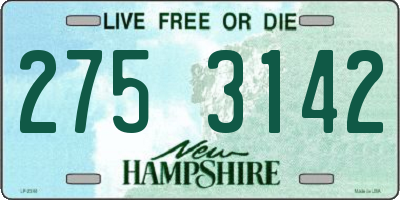 NH license plate 2753142