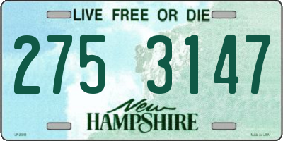 NH license plate 2753147