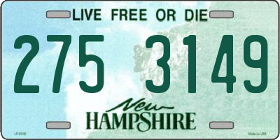 NH license plate 2753149
