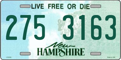 NH license plate 2753163