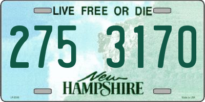 NH license plate 2753170