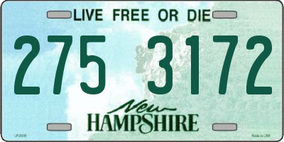 NH license plate 2753172